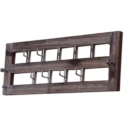 Wohnen Garderoben<Design Wandgarderobe in Braun Pinie Holz - Fionora