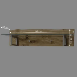 Wohnen Garderoben<Design Wandgarderobe mit Glas-Hutablage - Avidora