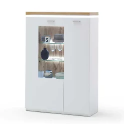 Wohnen Wohnwände<Design Wohnkombination mit Licht - Caldri (dreiteilig)