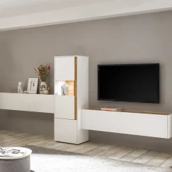 Wohnen Wohnwände<Design Wohnwand 350 cm breit - Nonessia I (dreiteilig)