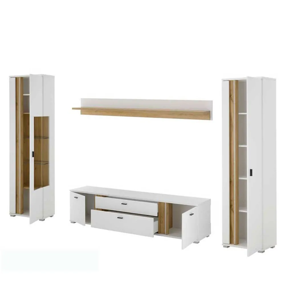 Wohnen Wohnwände<Design Wohnwand Möbelset - Racelyn (vierteilig)