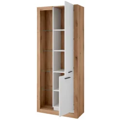 Wohnen Wohnwände<Design Wohnwand Set in Mattweiß - Adejano (dreiteilig)