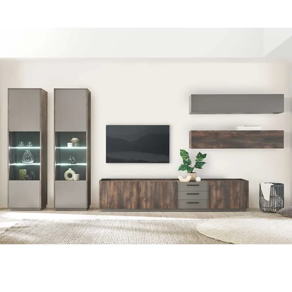 Wohnen Wohnwände<Design Wohnwandmöbel Set - Mundo (fünfteilig)