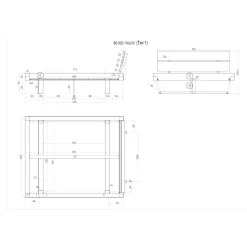 Wohnen Betten<Design-Balkenbett mit Polsterkopfteil - Kalastania