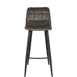 Wohnen Hocker|Stühle<Design-Barstühle in Dunkelgrün Velours - Ciudada (2er Set)