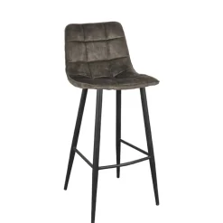 Wohnen Hocker|Stühle<Design-Barstühle in Dunkelgrün Velours - Ciudada (2er Set)