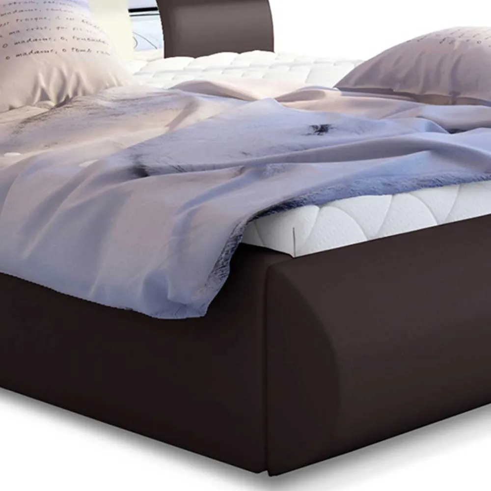 Wohnen Betten<Designbett in Dunkelbraun mit Creme - Dyronna
