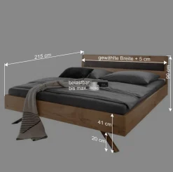 Wohnen Betten<Designbett in Wildeiche - Mutsu