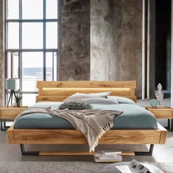 Wohnen Betten<Designer Balkenbett mit LED Beleuchtung - Syrecs