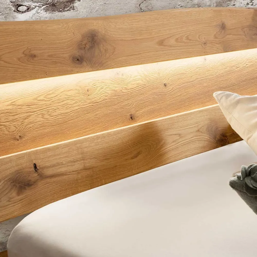 Wohnen Betten<Designer Balkenbett mit LED Beleuchtung - Syrecs