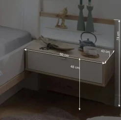 Wohnen Betten<Designer Doppelbett & Nachttische - Crascanu (dreiteilig)