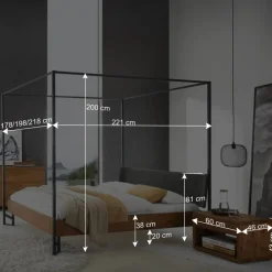 Wohnen Betten<Designer Himmelbett als Doppelbett - Adea