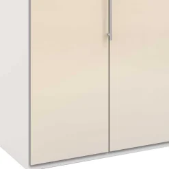 Wohnen Kleiderschränke<Designer Kleiderschrank mit Glasbeschichtung Creme - Zidarie