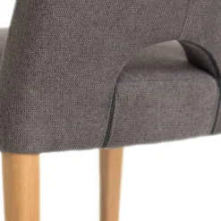 Wohnen Stühle<Designer Polsterstuhl in Dunkelgrau Stoff Mix - Enderbury (2er Set)