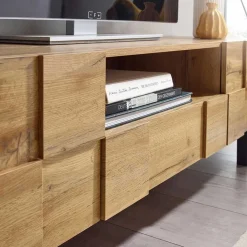 Wohnen Tv & Hifi-Möbel|Lowboards<Designer TV Unterschrank in Eiche Optik - Tiorondo
