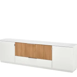 Wohnen Wohnwände<Designer TV Wohnwand in Weiß - Miloris (dreiteilig)