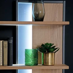 Wohnen Wohnwände<Designer Wohnwand aus Eiche - Assela (vierteilig)