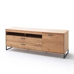Wohnen Wohnwände<Designer Wohnwand aus Eiche - Assela (vierteilig)