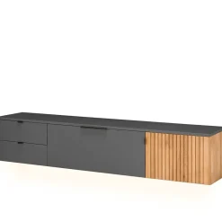 Wohnen Wohnwände<Designer Wohnwand Möbel mit LED - Cruzca (dreiteilig)