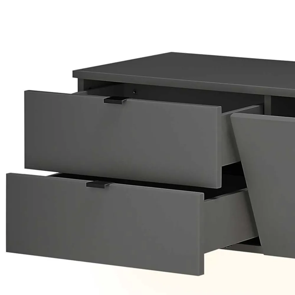 Wohnen Wohnwände<Designer Wohnwand Möbel mit LED - Cruzca (dreiteilig)