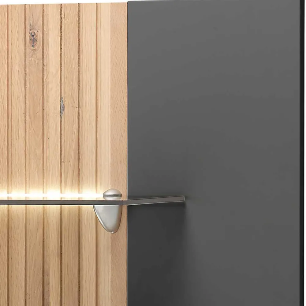 Wohnen Wohnwände<Designer Wohnwand Möbel mit LED - Cruzca (dreiteilig)