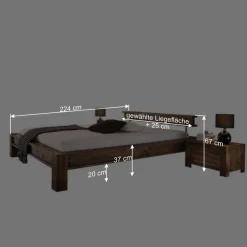 Wohnen Betten<Designerbett Locester in Braun