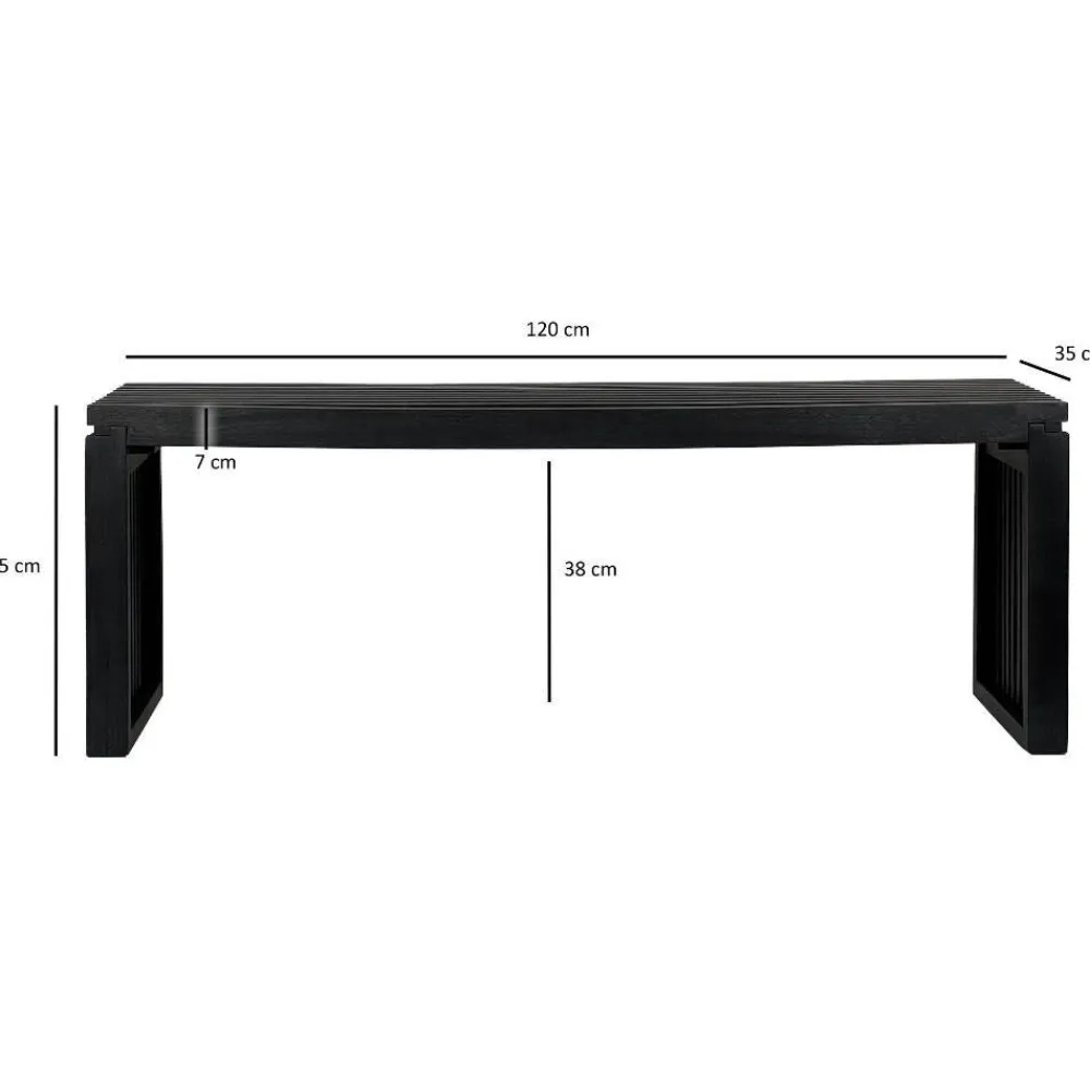 Wohnen Sitzbank<Design-Garderobenbank in Schwarz - Andarina