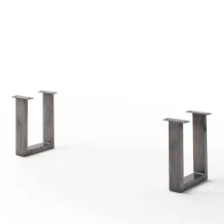 Wohnen Sitzbank<Design-Küchenbank mit Baumkanten Akazie Grau - Salmasion
