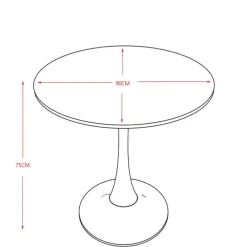 Wohnen Tische<Designtisch aus Sinterstein mit Trompetenfuß - Memphis