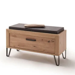 Wohnen Sitzbank<Dielenbank in Wildeiche Optik - Carry