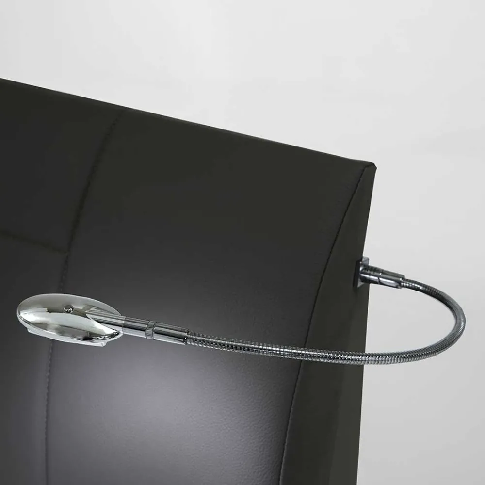 Wohnen Betten<Doppelbett Elburg mit Polsterkopfteil in Grau Braun