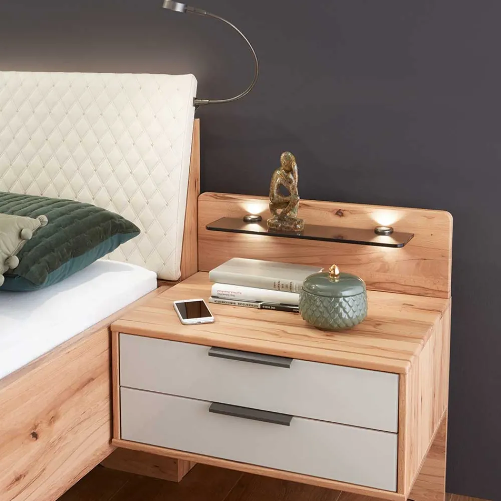 Wohnen Betten<Doppelbett Kombi mit Nachtkommoden - Krofun (dreiteilig)