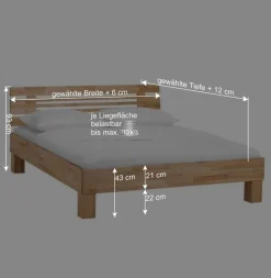 Wohnen Betten<Doppelbett Kombi Zeremonia mit zwei Nachtkommoden (dreiteilig)