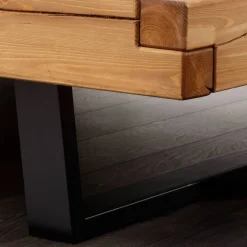 Wohnen Betten<Doppelbett mit Kufengestell aus Holz - Kalastania