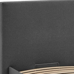 Wohnen Betten<Doppelbett mit Stauraum in Anthrazit Stoff - Clarford
