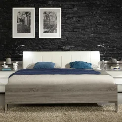 Wohnen Betten<Doppelbett Symonya mit Polsterkopfteil in Creme