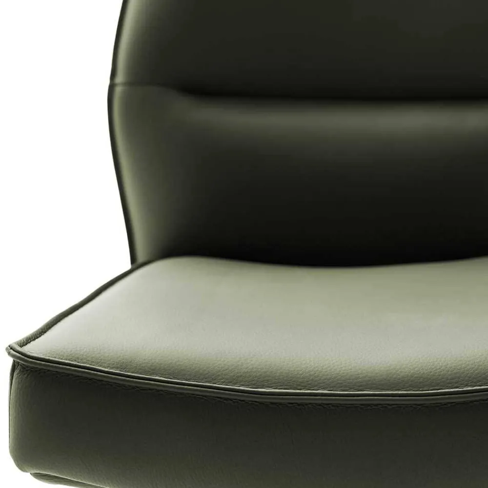 Wohnen Stühle<Drehbare Lederstühle in Oliv Grün - Diziana (2er Set)