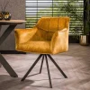 Wohnen Stühle<Drehbare Tischsessel in Goldfarben - Arolds (2er Set)