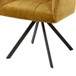 Wohnen Stühle<Drehbare Tischsessel in Goldfarben - Arolds (2er Set)