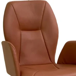 Wohnen Stühle<Drehbarer Armlehnenstuhl in Cognac Braun - Dymco