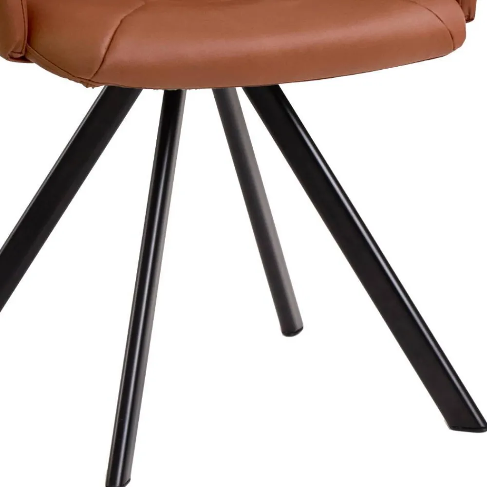 Wohnen Stühle<Drehbarer Armlehnenstuhl in Cognac Braun - Dymco