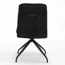 Wohnen Stühle<Drehbarer Essstuhl in Anthrazit Boucle - Icoleran (2er Set)