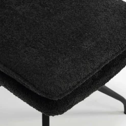 Wohnen Stühle<Drehbarer Essstuhl in Anthrazit Boucle - Icoleran (2er Set)