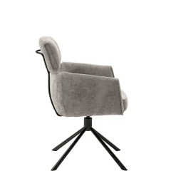Wohnen Stühle<Drehbarer Esstischstuhl in Taupe - Linette (2er Set)