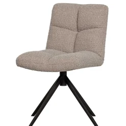 Wohnen Stühle<Drehbarer Polsterstuhl aus Boucle Stoff in Beige - Magan