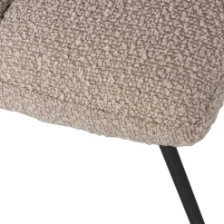 Wohnen Stühle<Drehbarer Polsterstuhl aus Boucle Stoff in Beige - Magan