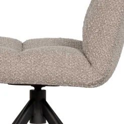 Wohnen Stühle<Drehbarer Polsterstuhl aus Boucle Stoff in Beige - Magan