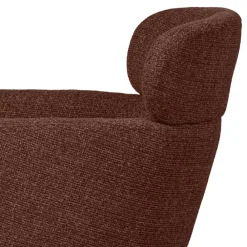Wohnen Stühle<Drehbarer Polsterstuhl in Kastanienbraun Stoff - Rajavo (2er Set)