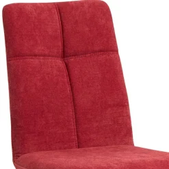 Wohnen Stühle<Drehbarer Polsterstuhl in Rot - Tefano (2er Set)