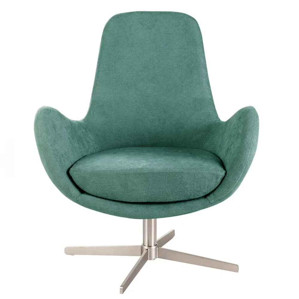 Wohnen Stühle<Drehbarer Retro Loungesessel in Türkis - Vitablo